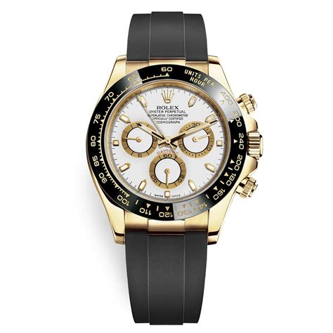 rolex daytona gold with white face|Rolex oysterflex white gold.